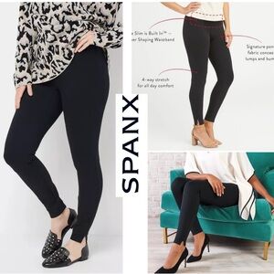 SPANX Shapewear Ponte Hem Slit Leggings Pants Size S